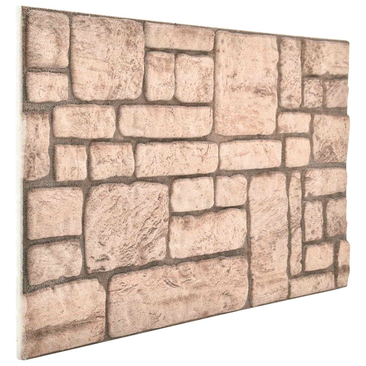 Veggpaneler 10 pcs Beige 100 x 50 cm EPS Skum