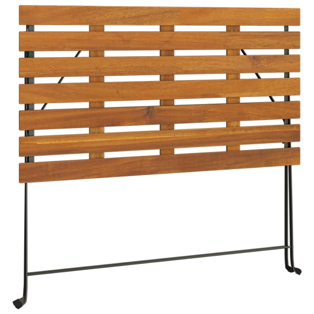 Sammenleggbart bistrobord 100x54x71 cm heltre akasie og stål