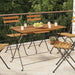 Sammenleggbart bistrobord 100x54x71 cm heltre akasie og stål