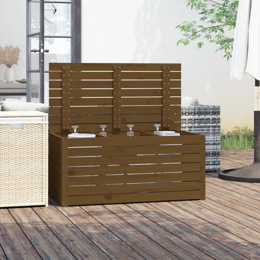 Hagekasse honningbrun 101x50,5x46,5 cm heltre furu