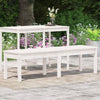Hagebenk 2 seter hvit 159,5x44x45 cm heltre furu