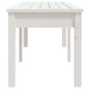 Hagebenk 2 seter hvit 159,5x44x45 cm heltre furu