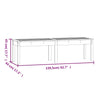 Hagebenk 2 seter hvit 159,5x44x45 cm heltre furu