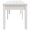 Hagebenk 2 seter hvit 203,5x44x45 cm heltre furu