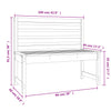 Hagebenk 109 cm heltre furu