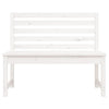 Hagebenk hvit 109 cm heltre furu