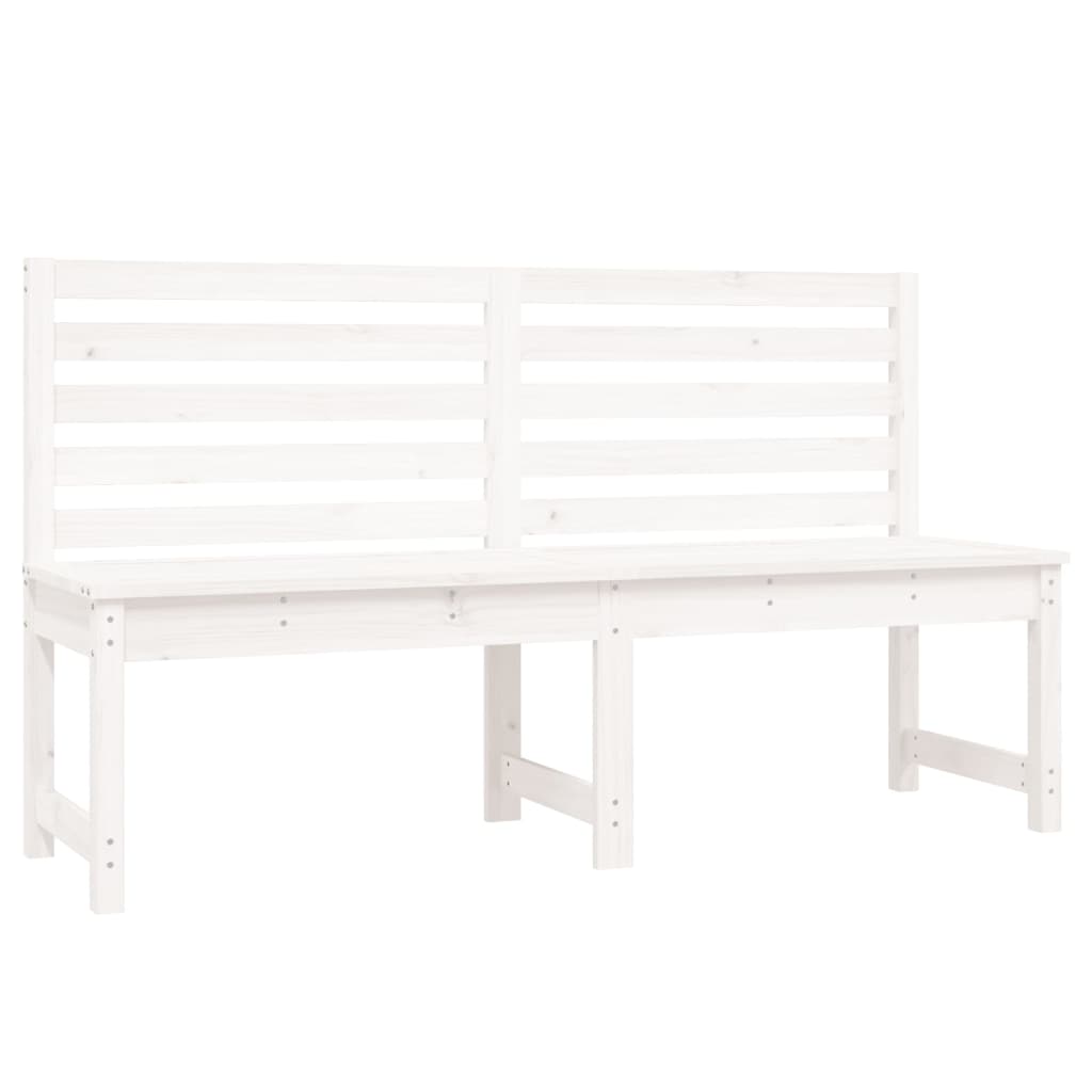 Hagebenk hvit 157,5 cm heltre furu