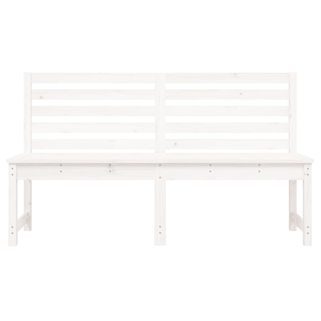 Hagebenk hvit 157,5 cm heltre furu