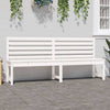 Hagebenk hvit 201,5 cm heltre furu