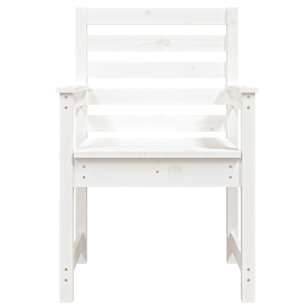 Hagestoler 2 stk hvit 60x48x91 cm heltre furu