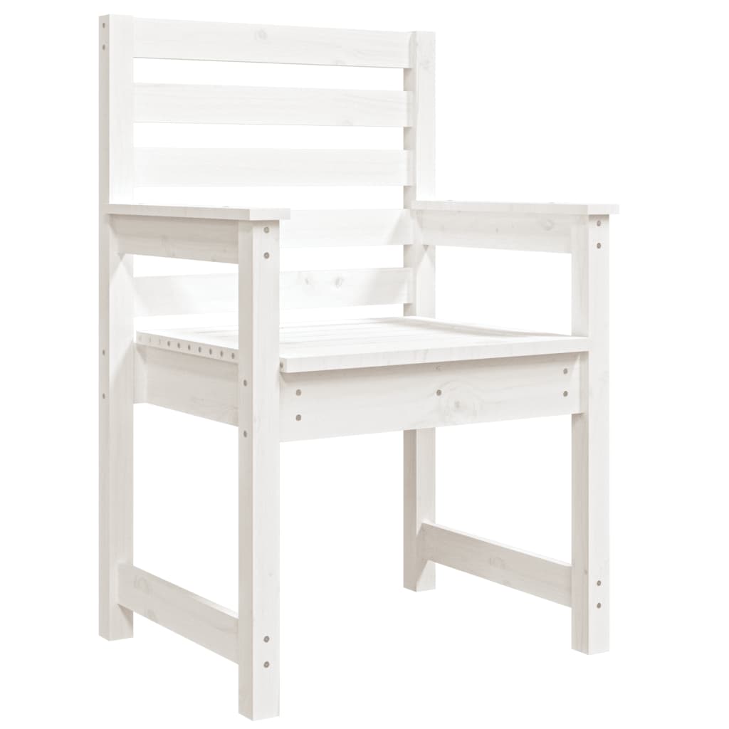 Hagestoler 2 stk hvit 60x48x91 cm heltre furu