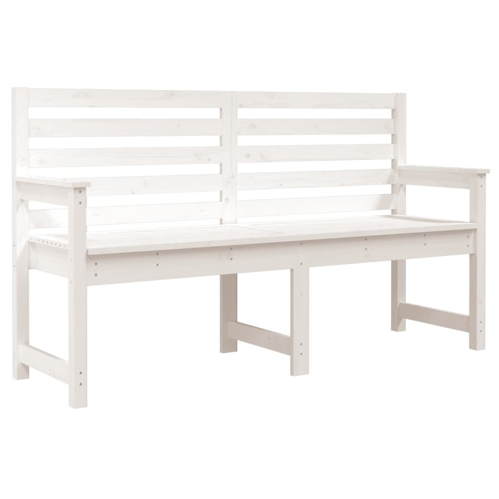 Hagebenk hvit 159,5x48x91,5 cm heltre furu