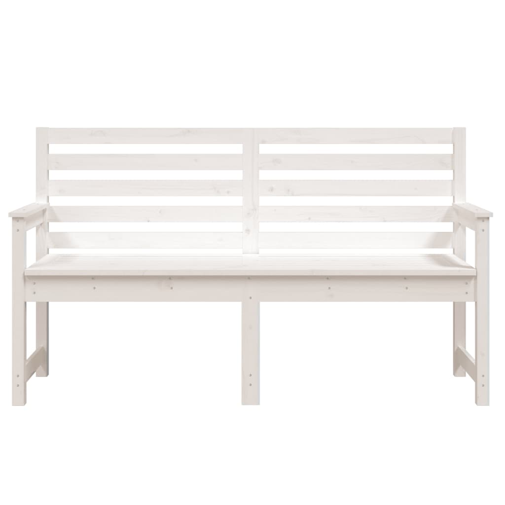 Hagebenk hvit 159,5x48x91,5 cm heltre furu