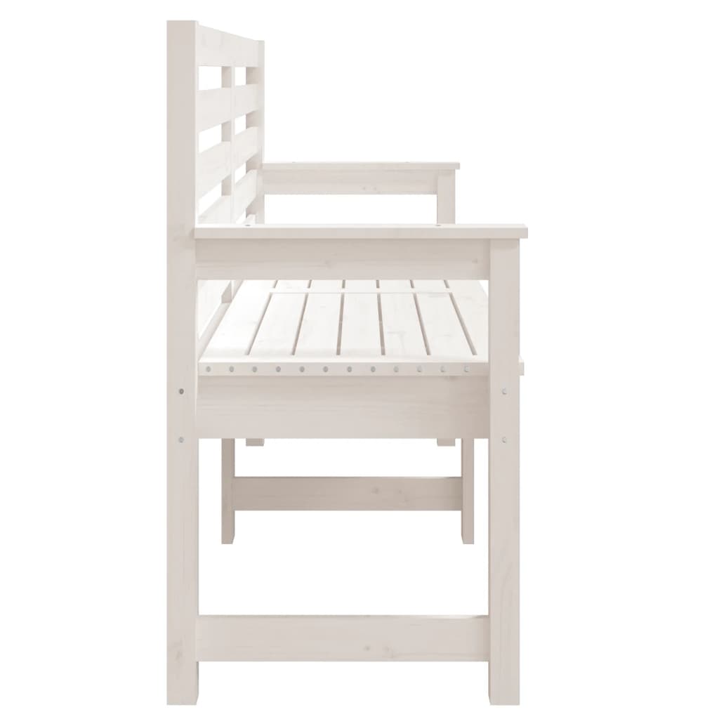 Hagebenk hvit 159,5x48x91,5 cm heltre furu