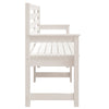 Hagebenk hvit 159,5x48x91,5 cm heltre furu