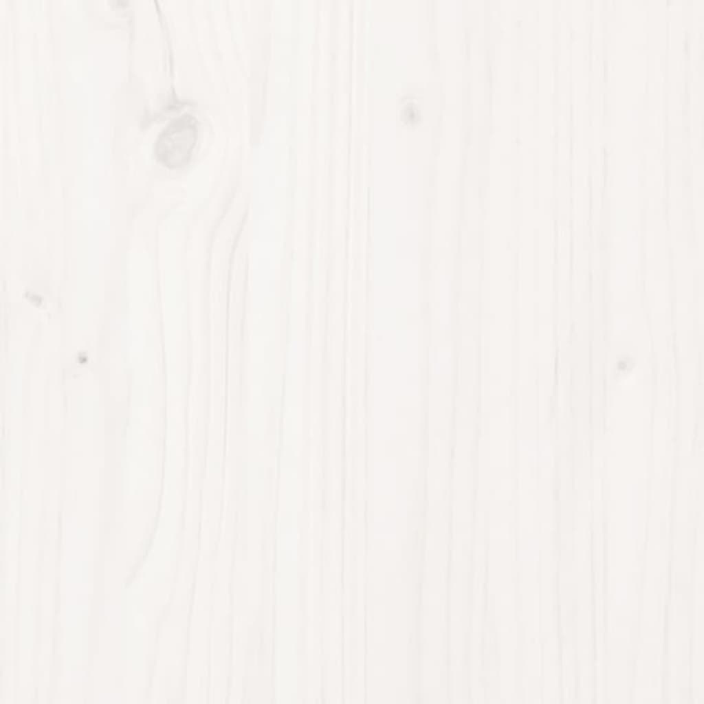 Hagebenk hvit 203,5x48x91,5 cm heltre furu