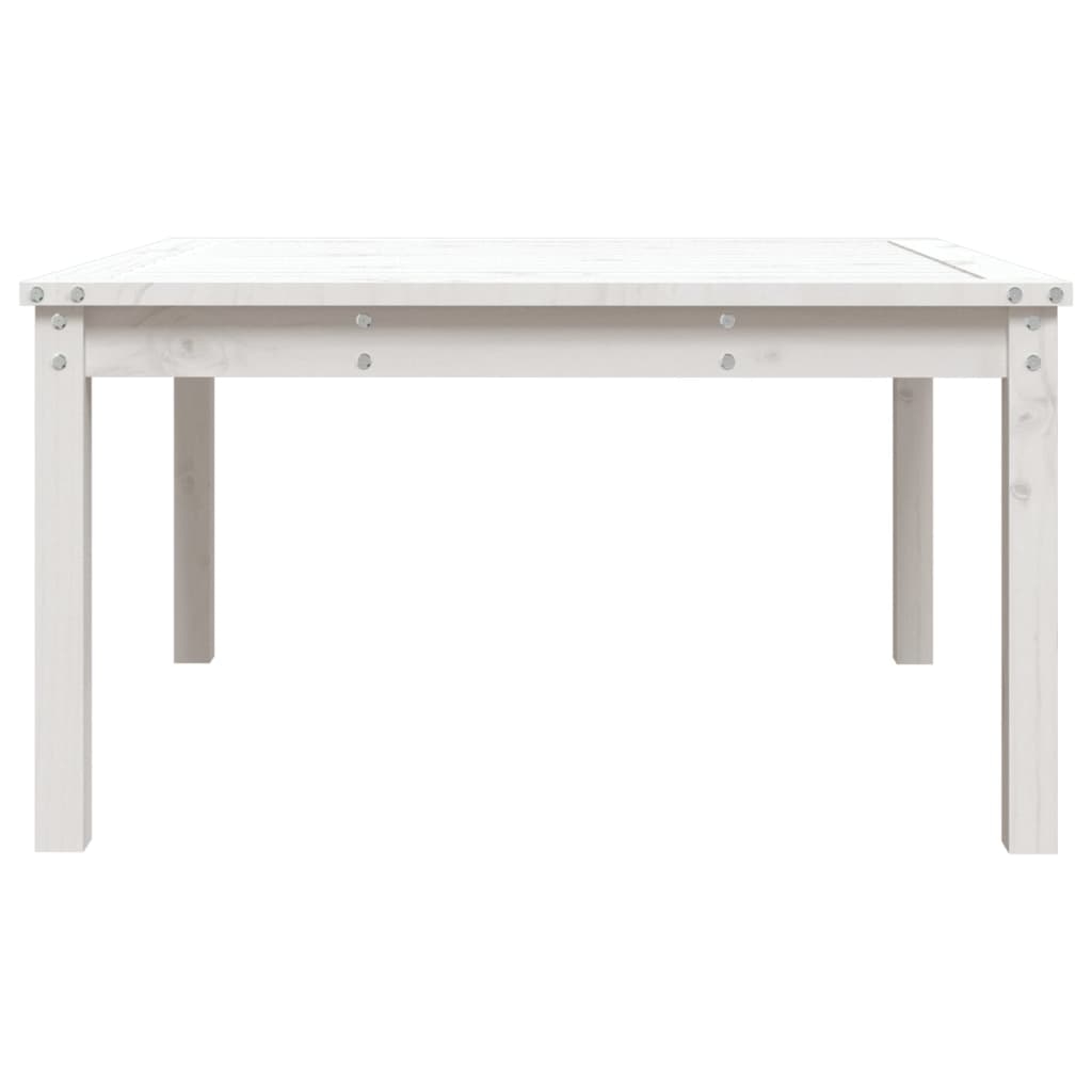 Hagebord hvit 82,5x82,5x45 cm heltre furu
