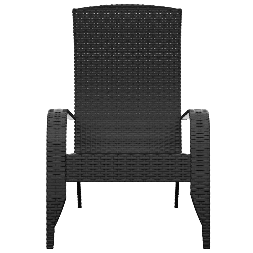 Hagestol Adirondack svart polyrotting