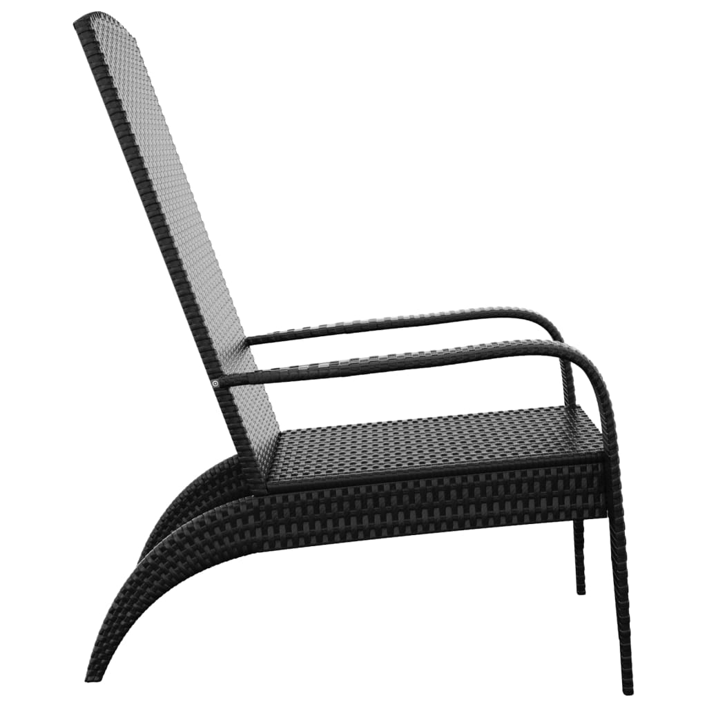 Hagestol Adirondack svart polyrotting