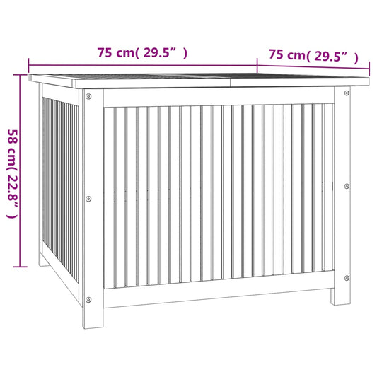 Putekasse 75x75x58 cm heltre akasie