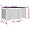 Putekasse 150x80x75 cm heltre akasie