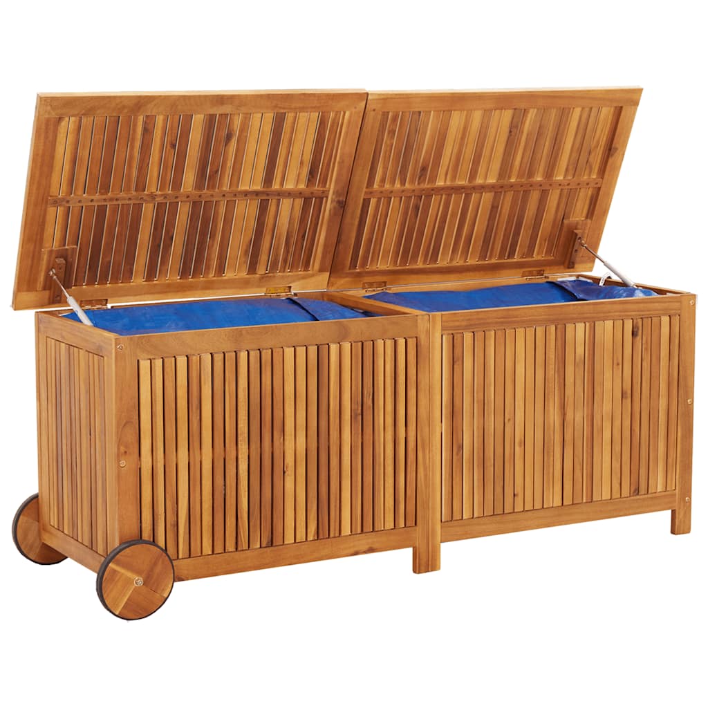 Putekasse med hjul 150x50x58 cm heltre akasie