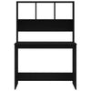 Skrivebord med hyller svart 102x45x148 cm konstruert tre