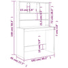 Skrivebord med hyller svart 102x45x148 cm konstruert tre