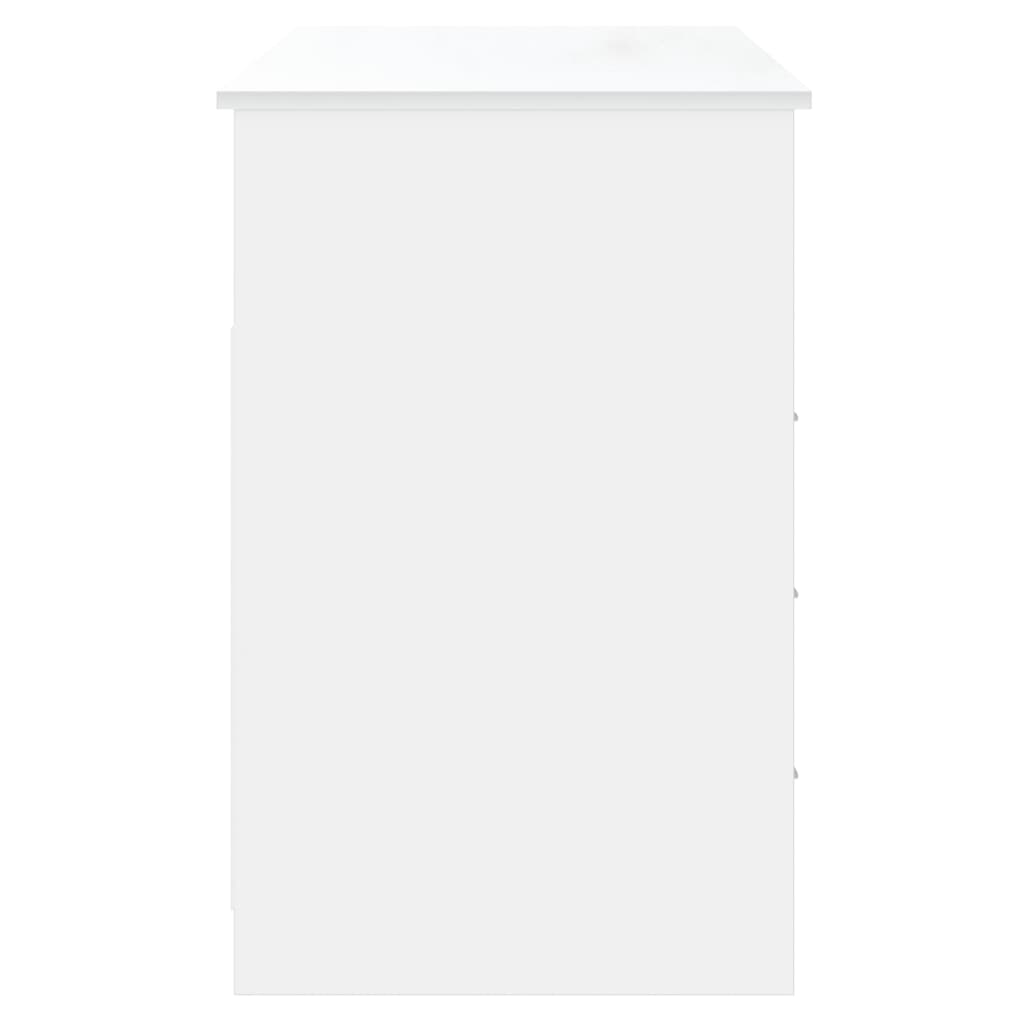 Skrivebord høyglans hvit 102x50x76 cm konstruert tre