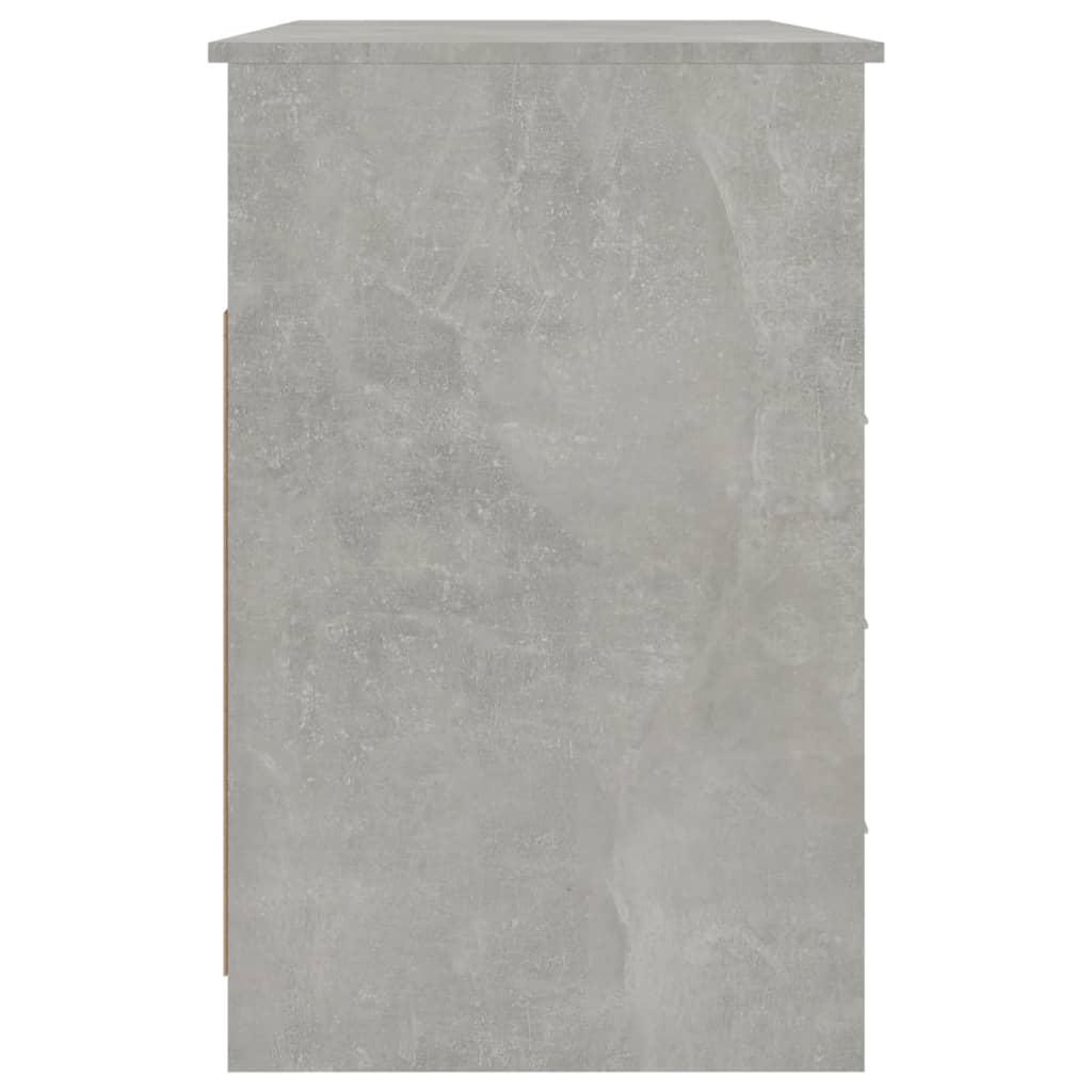 Skrivebord med skuffer betonggrå 102x50x76 cm konstruert tre