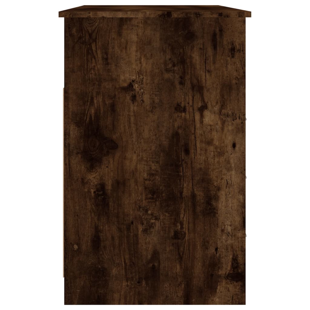 Skrivebord med skuffer røkt eik 102x50x76 cm konstruert tre