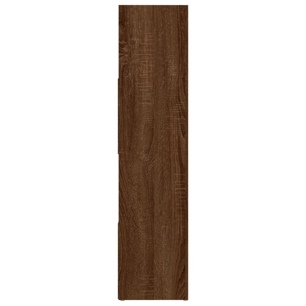 Bokhylle/romdeler brun eik 105x24x102 cm
