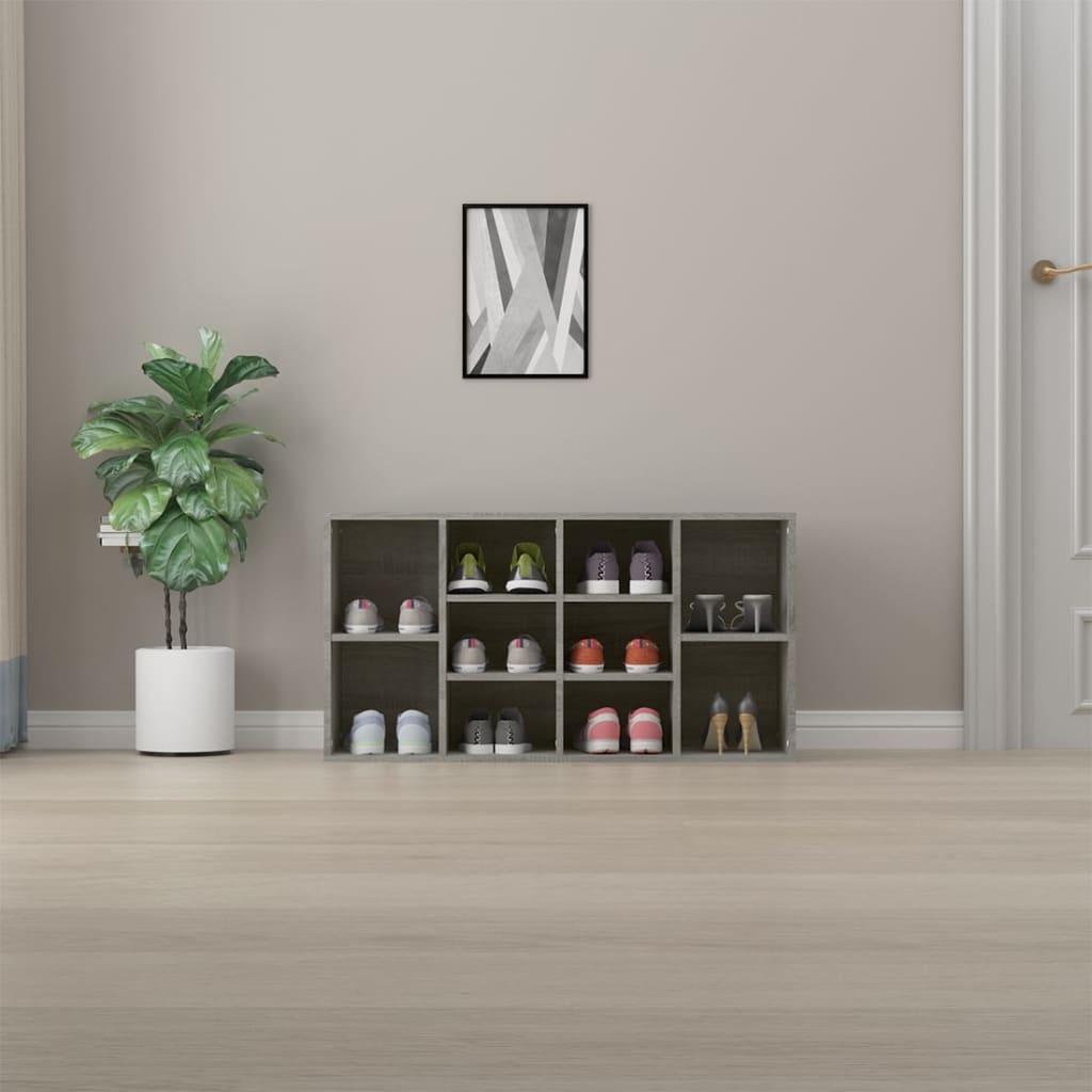 Skobenk grå sonoma 103x30x55 cm konstruert tre
