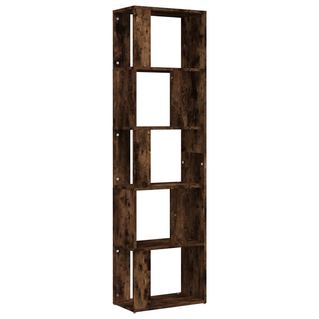 Bokhylle røkt eik 45x24x160 cm konstruert tre