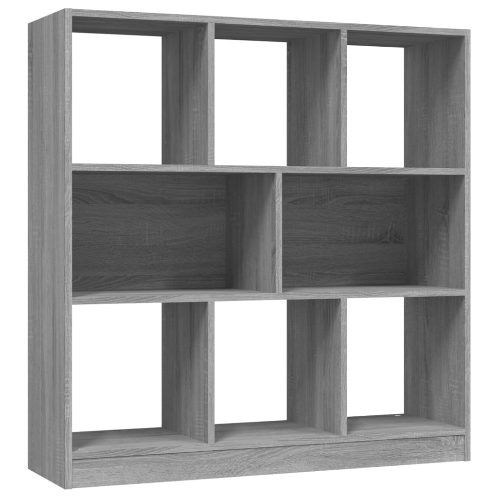 Bokhylle grå sonoma 97,5x29,5x100 cm konstruert tre