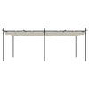 Pergola med uttrekkbar tak kremhvit 589x292x230 cm