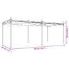 Pergola med uttrekkbar tak kremhvit 589x292x230 cm