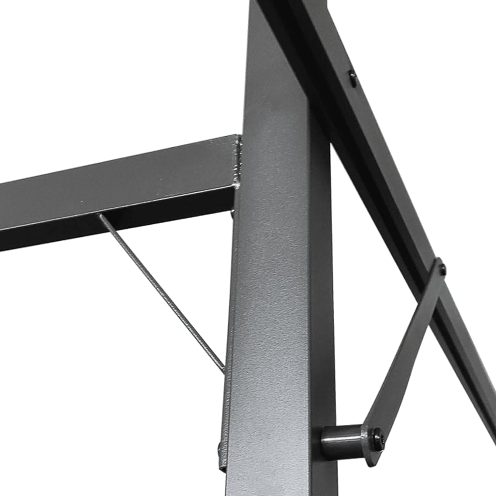 Pergola med uttrekkbar tak gråbrun 589x292x230 cm