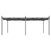 Pergola med uttrekkbar tak antrasitt 589x292x230 cm