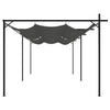 Pergola med uttrekkbar tak antrasitt 589x292x230 cm