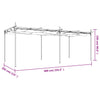 Pergola med uttrekkbar tak antrasitt 589x292x230 cm