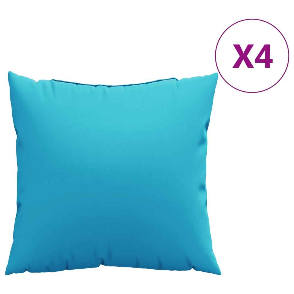 Pynteputer 4 stk turkis 60x60 cm stoff