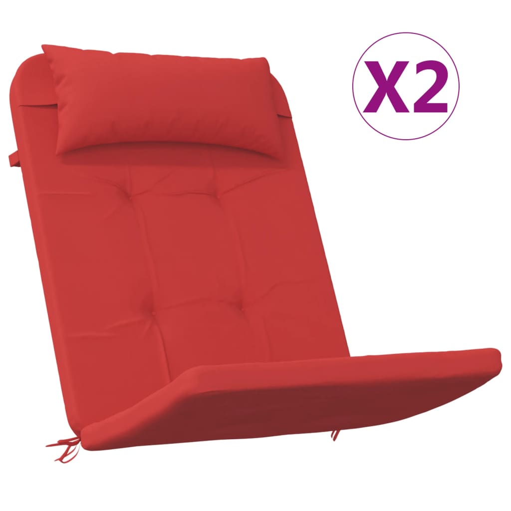 Adirondack stolputer 2 stk rød oxfordstoff