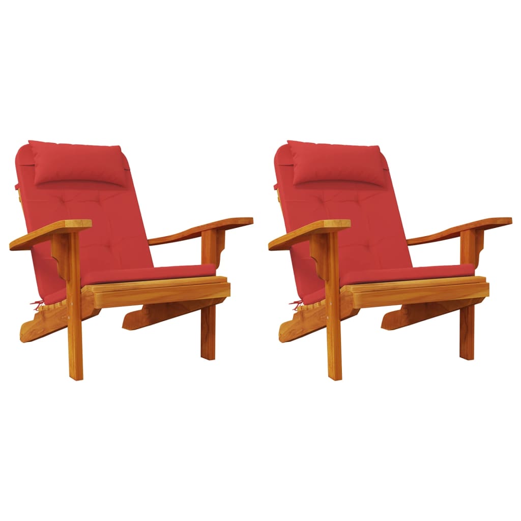 Adirondack stolputer 2 stk rød oxfordstoff