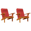 Adirondack stolputer 2 stk rød oxfordstoff