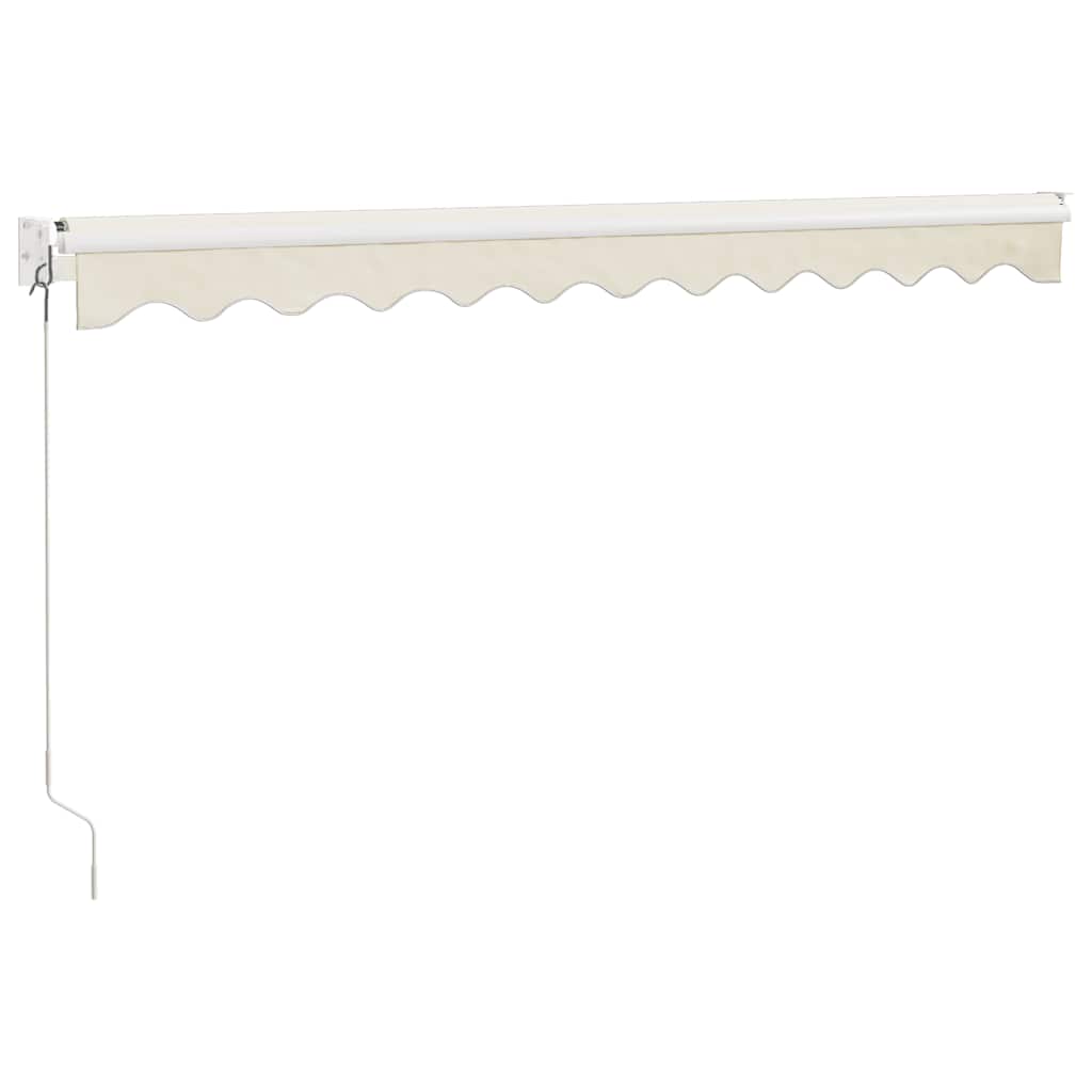 Uttrekkbar markise kremhvit 3x2,5 m stoff og aluminium vidaXL