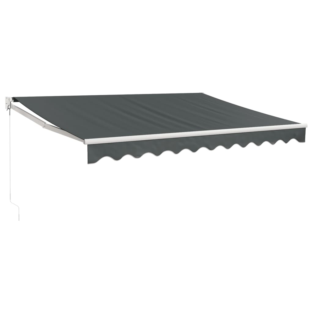 Uttrekkbar markise antrasitt 3x2,5 m stoff og aluminium vidaXL