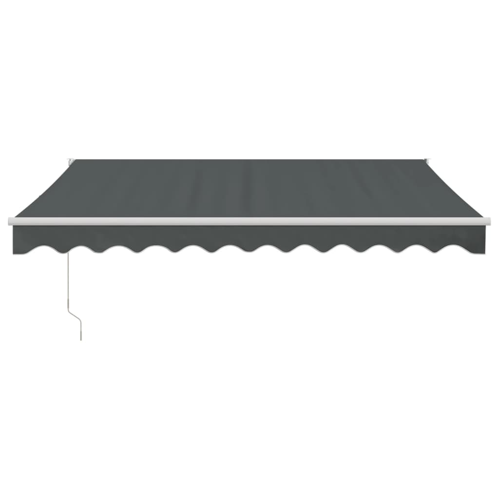 Uttrekkbar markise antrasitt 3x2,5 m stoff og aluminium vidaXL