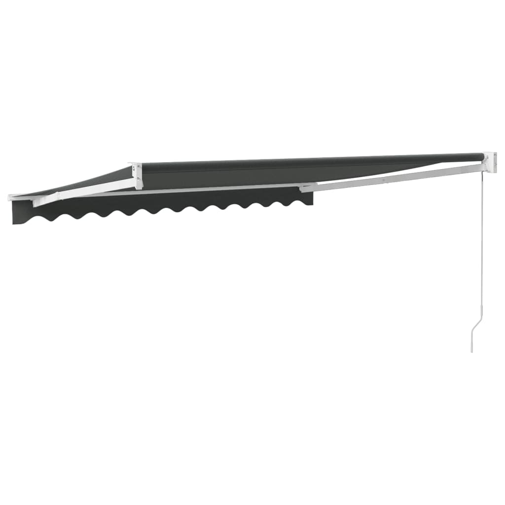 Uttrekkbar markise antrasitt 3x2,5 m stoff og aluminium vidaXL