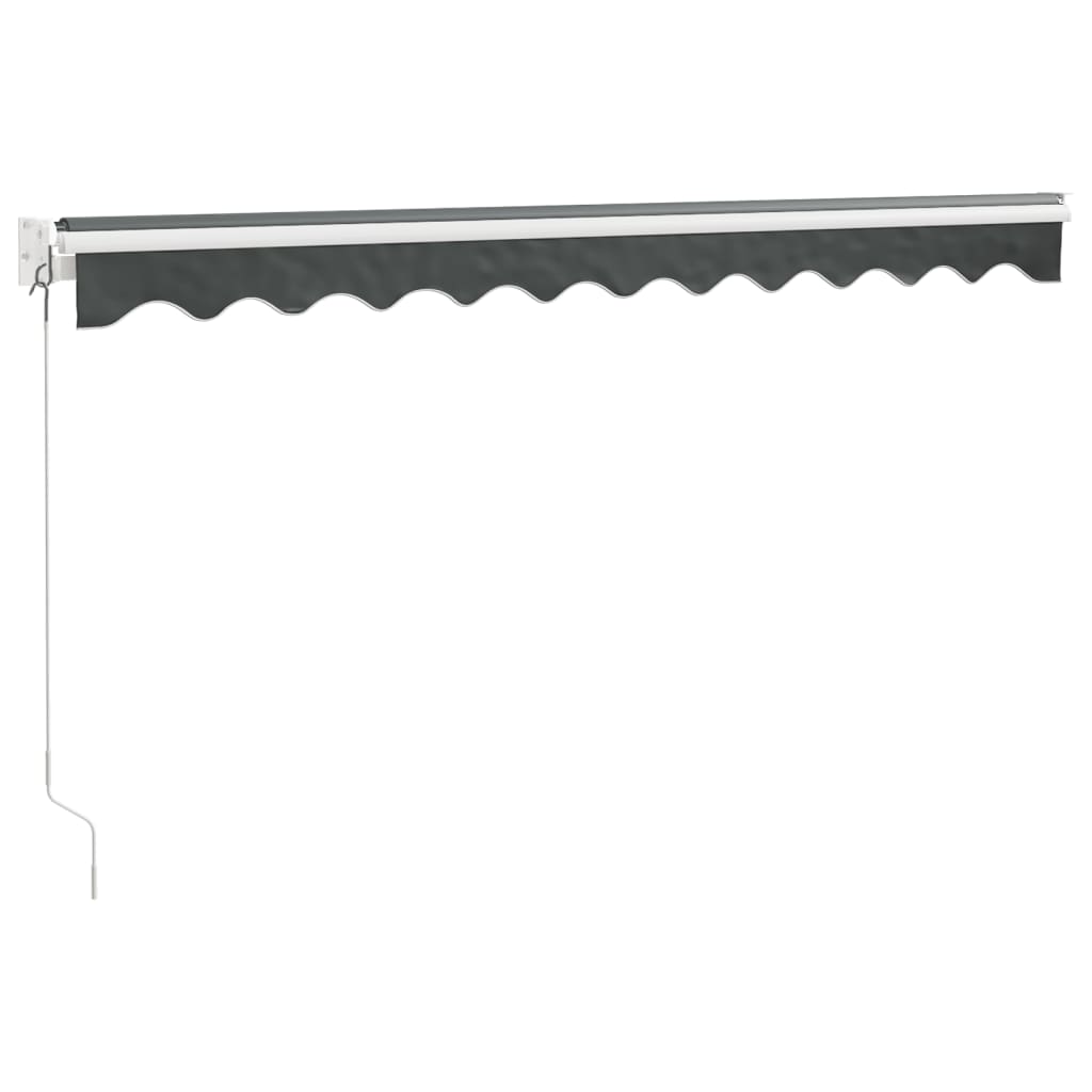 Uttrekkbar markise antrasitt 3x2,5 m stoff og aluminium vidaXL